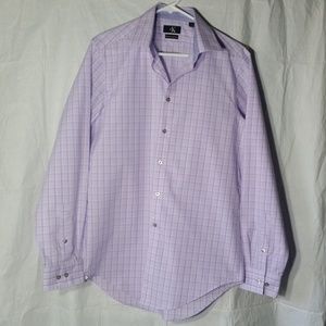 Calvin Klein Slim Fit Blue-Purple Plaid Shirt